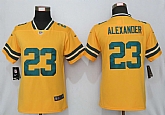 Women Nike Green Bay Packers 23 Alexander Vapor Untouchable Nike Gold Inverted Limited Jersey